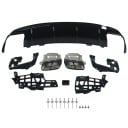Bavette inférieure avant de pare-chocs VW Golf 7 et 7.5 GTI GTD GTE R en plastique noir brillant ABS PC ensemble de trois pièces montage sans perçage 1