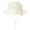 Bavlnený dětský klobouk se zavazováním Obvod hlavy 34–39 cm Kšilt 23 cm Hloubka 13 cm Baby klobouček 3–12 měsíců 9