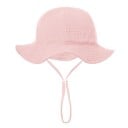 Bavlnený dětský klobouk se zavazováním Obvod hlavy 34–39 cm Kšilt 23 cm Hloubka 13 cm Baby klobouček 3–12 měsíců 10