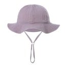 Bavlnený dětský klobouk se zavazováním Obvod hlavy 34–39 cm Kšilt 23 cm Hloubka 13 cm Baby klobouček 3–12 měsíců 6