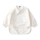 Bavoir imperméable pour enfants avec manches longues, tablier pour tout-petits avec poche et bouton-pression 12