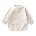 Bavoir imperméable pour enfants avec manches longues, tablier pour tout-petits avec poche et bouton-pression 7