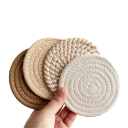 Bawelniane chłonące podkładki pod kubek minimalistyczny design średnica 11 cm bawełniane podkładki z włókniną do stolika kawowego 3