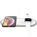 Bază de încărcare wireless 2 în 1 pentru telefon și ceasurile Apple Watch Putere totală 10 W Conector USB-C Material ABS și PC Alb 3