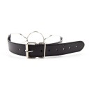 BDSM espraiador oral com gancho metálico para abrir a boca e colar de couro, tamanho ajustável, para jogos de dominação, Embalagem discreta 3