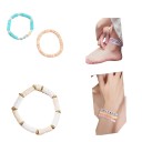 Bead Set 25.4 x 13.2 cm 3862 pcs Polymer Clay Macaron Colours Flat Beads 6 mm Letters Smiley Beads with Accessories Jewellery Making 3