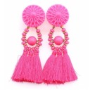 Beaded Earrings with Tassels J3206 7