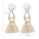 Beaded Earrings with Tassels J3206 10