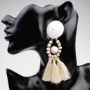 Beaded Earrings with Tassels J3206 15