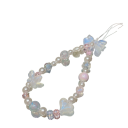 Beaded Phone Chain with Pearl Beads Decorative Mobile Strap with Heart Bow Flower and Butterfly Loss Prevention String 7