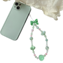 Beaded Phone Chain with Pearl Beads Decorative Mobile Strap with Heart Bow Flower and Butterfly Loss Prevention String 2