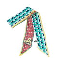 Beau foulard de luxe pour femmes pour quatre saisons Foulard à la mode pour la tête Ruban pour les cheveux Accessoire élégant pour sac 5