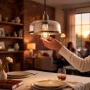 Bec LED inteligent cu filament E27 Control prin telecomandă și vocal 7 W 124 x 60 mm Sticlă transparentă Alb cald până la alb rece 2700–6500 K Pentru lămpi și corpuri de iluminat 6