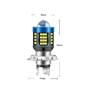 Bec LED pentru motocicletă H4 12 V 20000 lm Lampă puternică pentru motocicletă, fabricată din aluminiu, lumină albă, durată lungă de viață 4
