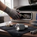 Bec LED pentru motociclete BA20D Corp din aluminiu și cipuri CSP Culoare galbenă Lumină de întâlnire și de drum pentru farurile motocicletelor și scuterelor 3