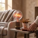 Bec LED spirală cu filament G125 E27 Formă născută Love 4 W 220 V 12,5 x 17,5 cm Soclu din aluminiu și capac din sticlă Pentru lămpi și corpuri de iluminat 6