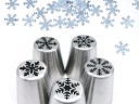 Beccucci per decorare in acciaio inossidabile Set da 15 pezzi con sacchetto e beccuccio Motivi di fiocchi di neve e alberi per decorare biscotti 2
