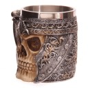Becher in Form eines Schädels mit wunderschönem Design 4