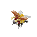 Bee Building Set 3.9 x 5.8 x 4.6 cm 32 Pieces Mini Yellow-Brown Insect with Transparent Wings Cute Model for Decoration and Creative Crafting 1