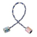 Begleri žonglovací hračka pro točení a přehazování mezi prsty Pletená šňůra s kovovými válečky na koncích Délka 25 cm Náhodná barva 6