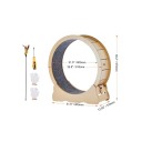 Běhací kolo pro kočky dřevěné odnímatelný koberec průměr 91 cm šířka běhu 26 cm 910 x 318 x 970 mm pro střední a aktivní kočky 2