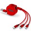 Behúzható USB kábel Micro USB / USB-C / Lightning 3