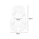 Beidseitige Matratze für Kinderwagen und Autositz 58 x 38 cm Atmungsaktive Fleece-Einlage für Kinder Waschbare Kindermatratze mit Netzgewebe 2