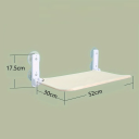 Beige kattenbed met zuignappen voor het raam 30 x 52 cm Rustplatform bij het raam Hangend kattenbed voor in huis Geschikt voor glas en tegels 4