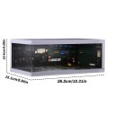 Beleuchtete Garage für Modellautos 26,2 × 15,1 × 10,4 cm NASCAR Rennboxen Service Diorama 1:64 Ausstellungsdisplay-Box mit LED-Beleuchtung 2