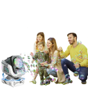 Bellenmaker met draaiende kop RGB verlichting en afstandsbediening Tank 370 ml batterij 1800 mAh USB-C Wit Voor kinderfeestjes en buitenshows 4