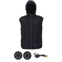 Belüftete Kapuzenweste für Herren, Klimaanlagenweste, 2 x 9 cm bürstenloser Lüfter, USB-Stromversorgung, Sommer-, Arbeits- und Outdoor-Weste für Männer 1
