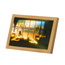 Belysningsdekoration strandhus 23 x 17 cm Målarduk Modern minimalistisk belysning Justerbar ljusstyrka USB-strömförsörjning Nattljus 5