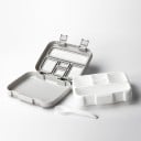 Bento box na jedlo s prihrádky a vyberateľnou vložkou Vhodný do mikrovlnnej rúry Plastový s viečkom na klipy 20,6 x 16 x 5,8 cm 4