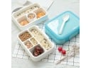 Bento ételdoboz rekeszekkel és kiemelhető betéttel Mikróba helyezhető Műanyag, klipszes fedéllel 20,6 x 16 x 5,8 cm 5