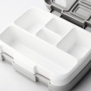 Bento food box with compartments and removable insert Suitable for microwave Plastic with clip lid 20.6 x 16 x 5.8 cm 6