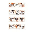 Benzin-Rasentrimmer 3 in 1, Fadenschneider für Gras und Unkraut 52 cm³ 2500 W, Zweitaktmotor, orange, Unkrautvernichter und Rasenkantenschneider 9