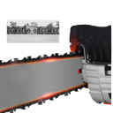 Benzínová řetězová pila 2400 W dvoutaktní motor 58 cm³ s lištou 20" Automatické vstřikování oleje Červená Kácení a řezání dřeva 5