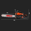 Benzínová řetězová pila 7000 W motorová pila 20 palců s vodicí lištou 47 cm oranžová na řezání dřeva a kácení stromů i prořez zahrady 5