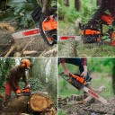 Benzínová řetězová pila 7000 W motorová pila 20 palců s vodicí lištou 47 cm oranžová na řezání dřeva a kácení stromů i prořez zahrady 6