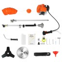 Benzinová sekačka na trávu CONENTOOL 3 typy čepelí 52 cm³ dvoutakt 2500 W 11000 ot/min nádrž 1200 ml oranžová křovinořez na trávu i plevel 2