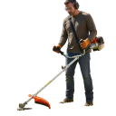 Benzinový křovinořez 3 v 1, strunová sekačka na trávu a plevel 52 cm³ 2500 W, dvoutaktní motor, oranžový, vyžínač plevele a ořezávač okrajů 5