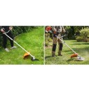 Benzinový křovinořez 3 v 1, strunová sekačka na trávu a plevel 52 cm³ 2500 W, dvoutaktní motor, oranžový, vyžínač plevele a ořezávač okrajů 7
