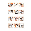 Benzinový křovinořez 3 v 1, strunová sekačka na trávu a plevel 52 cm³ 2500 W, dvoutaktní motor, oranžový, vyžínač plevele a ořezávač okrajů 9