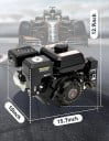 Benzínový Motor 4-taktní 7,5 HP 210 ccm OHV Vzduchové Chlazení Ruční i Elektrický Start 39,9 x 25,4 x 32,8 cm Černý Motokáry a Generátory 12