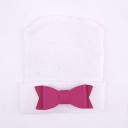 Béret blanc pour enfant avec nœud 9
