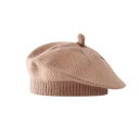 Béret d'hiver tricoté pour enfants 1–3 ans Béret chaud en polyester uni pour enfants Bonnet d'hiver doux style français 6