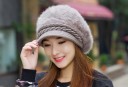 Béret en fausse fourrure pour femme J2794 16