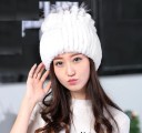 Béret féminin en fourrure de lapin J776 9