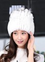 Béret féminin en fourrure de lapin J776 3