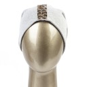 Berretto da donna in stile beanie con striscia di perline a motivo leopardato Taglio morbido e fluido Cotone con poliestere 6